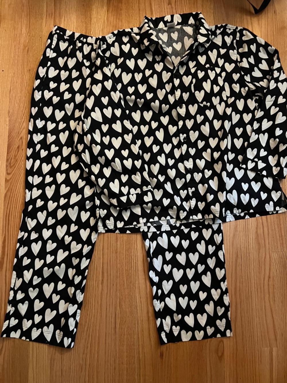 Hanna Andersson 2XL Cotton Black/White Heart Set
